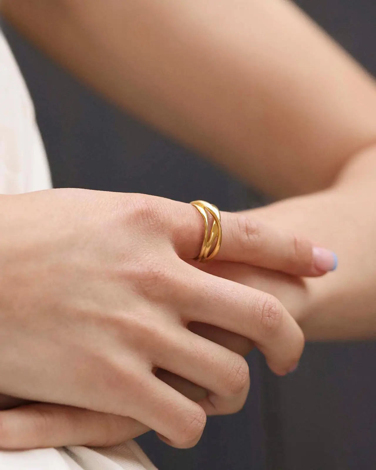 Golden Stack Ring - 图片 4