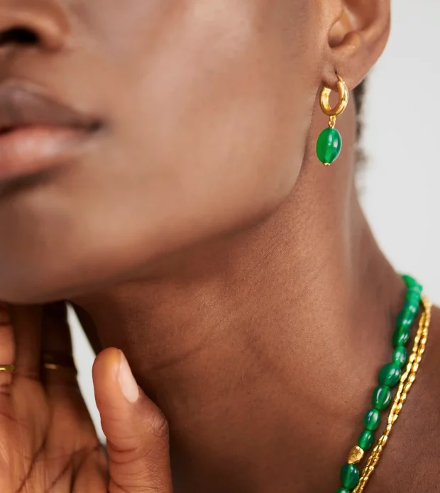 Green Wire Earrings - 图片 2