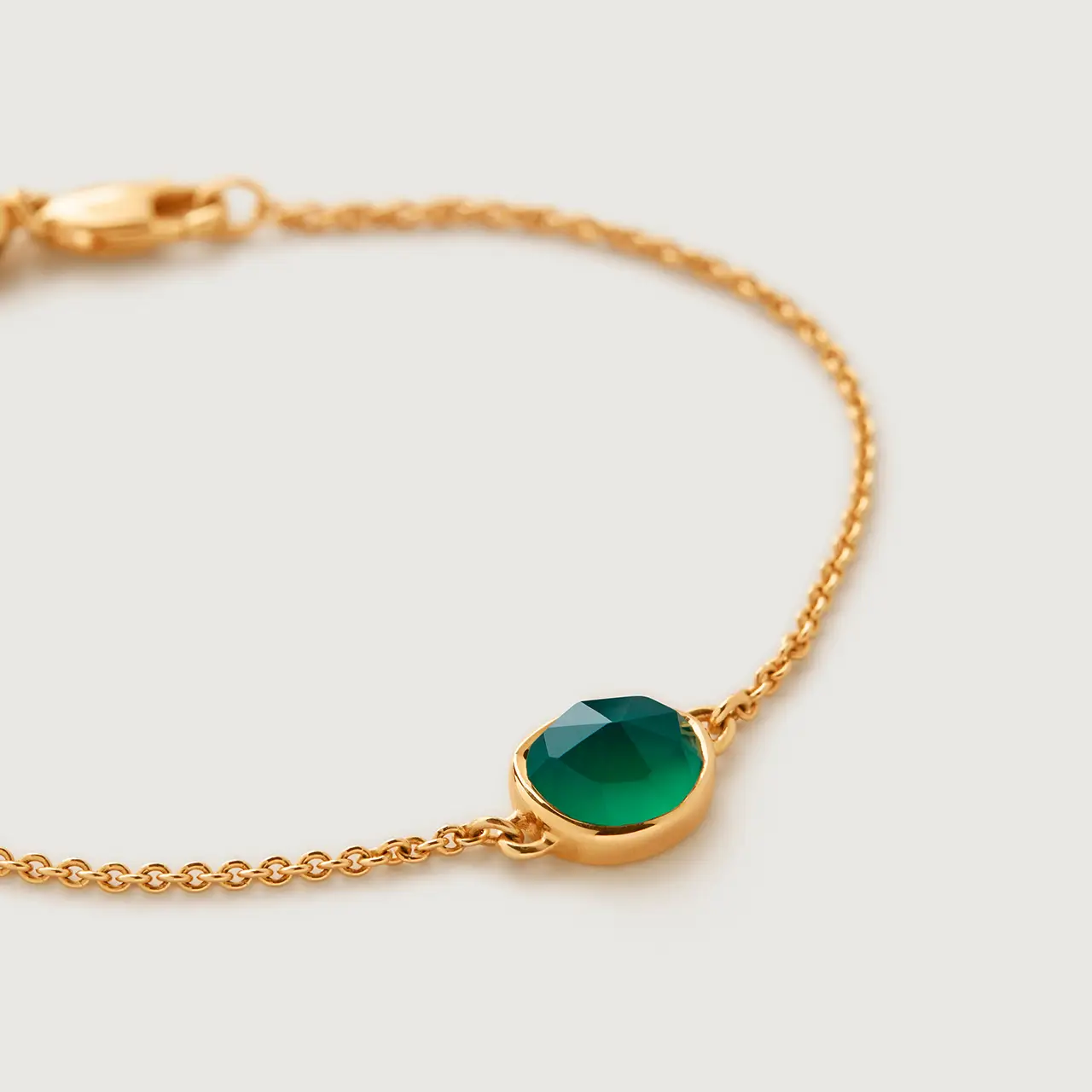 Green Onyx Chain Bracelet - 图片 3