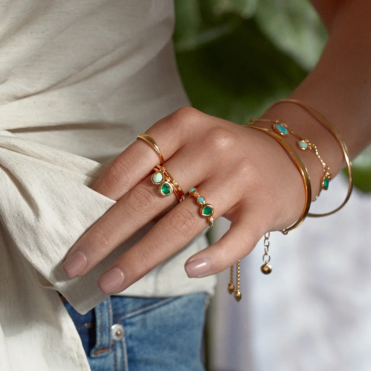 Mix Gems Eternity Ring - 图片 4