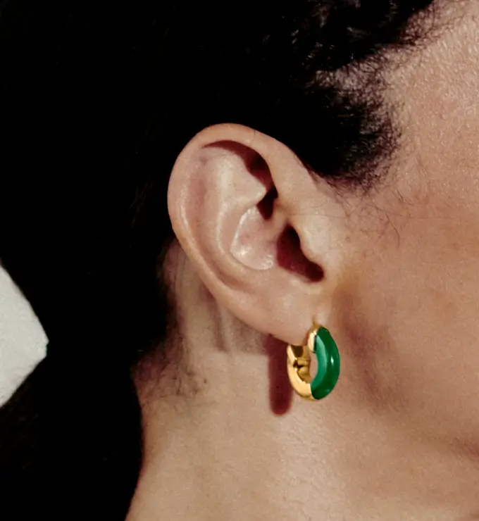Small Gemstone Earrings - 图片 2